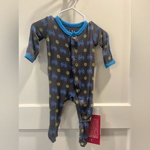 Kickee Pants Tractor Footie - NB